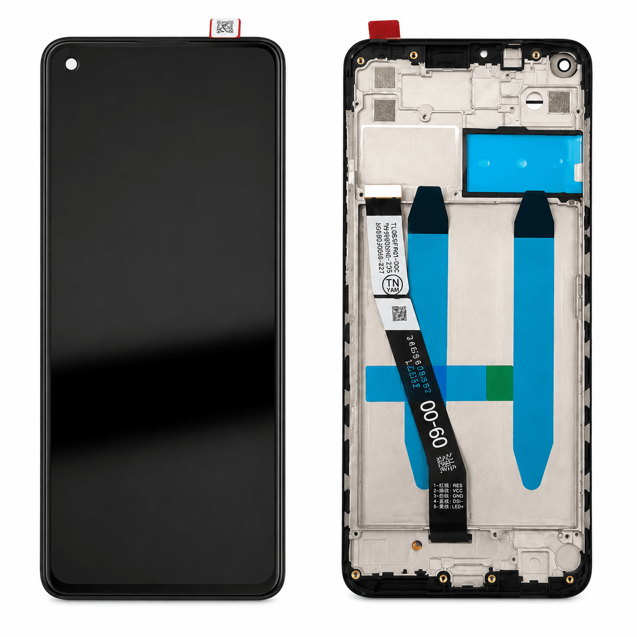 Xiaomi Redmi Note 9 Servis LCD Ekran - Çıtalı Siyah