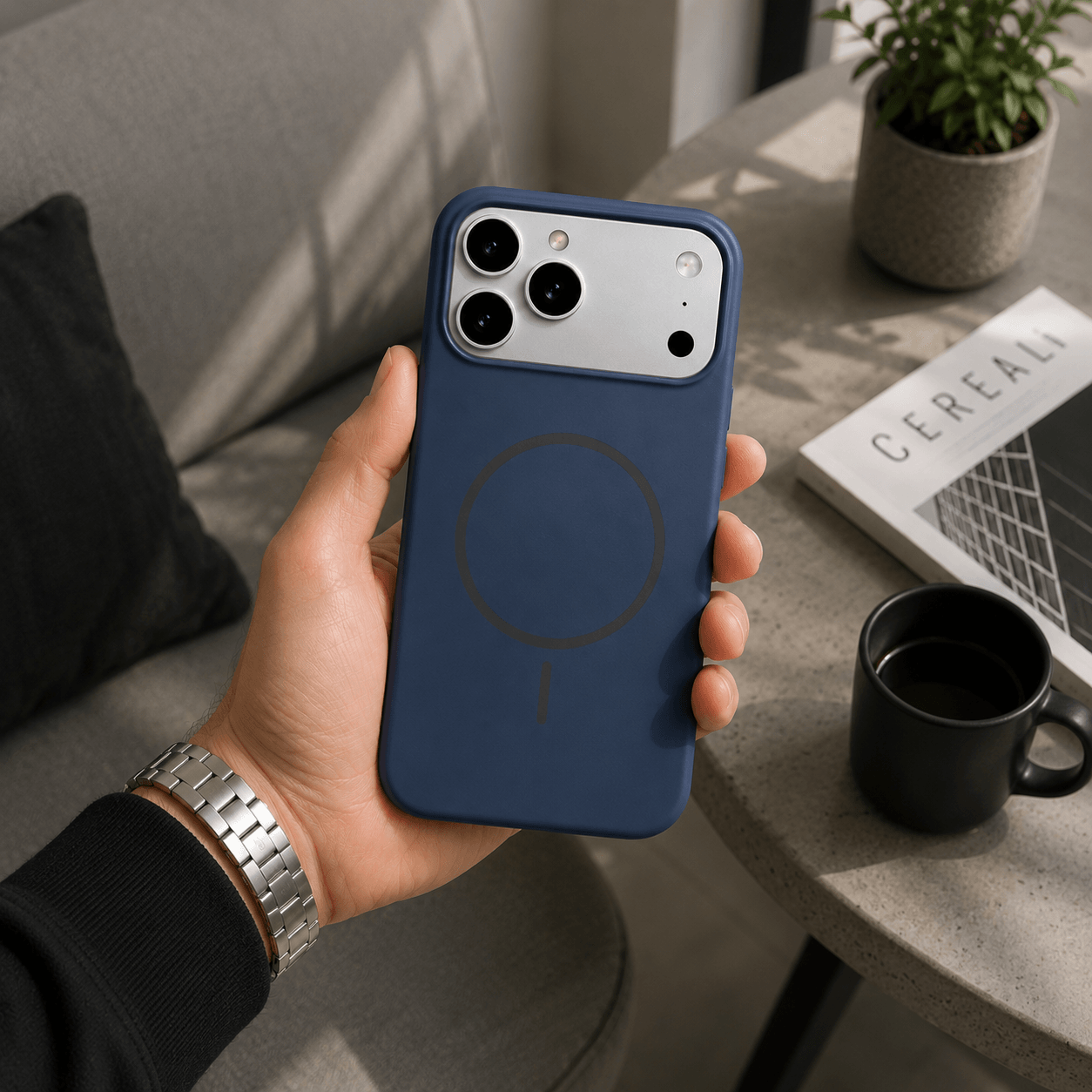 iPhone 17 Pro Max İle Uyumlu Kılıf Magsafe Silikon